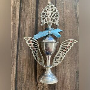 Vintage Handmade Beautiful Brass Surma Holder & Surma Dani Or Smudge Kohl Holder